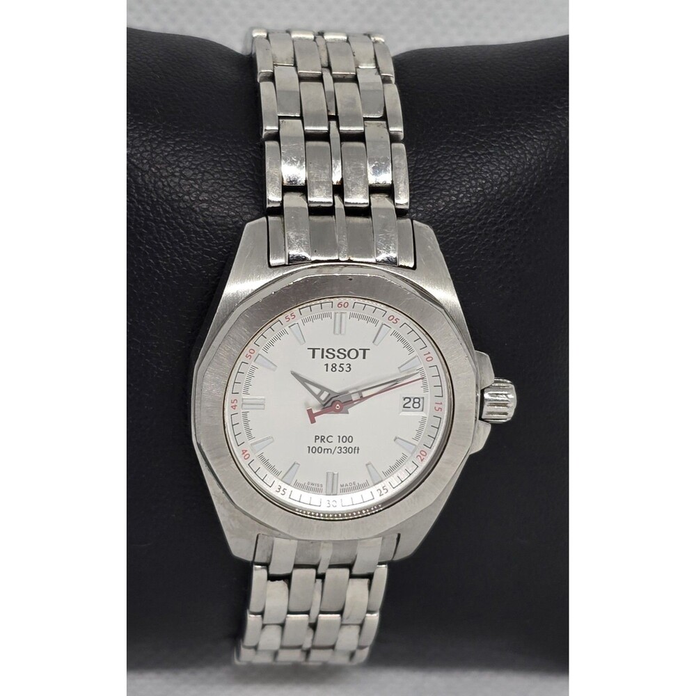 Women's Tissot 1853 Silver Tone Dial Date Royal Oak Bezel Bracelet Band Watch 10 - Picture 3 of 7